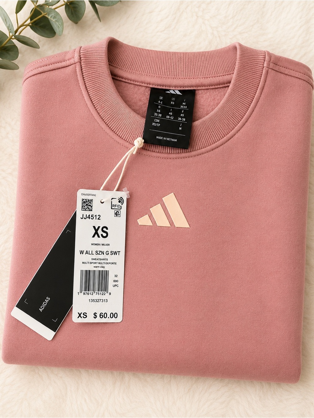 Adidas All SZN Cropped Sweatshirt Dusty Rose